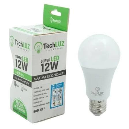 LAMPADA LED BULBO 12W 6500K E27 TECHLUZ
