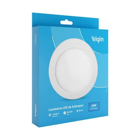 Luminária de Embutir Redonda - 24W 6.500K Bivolt
